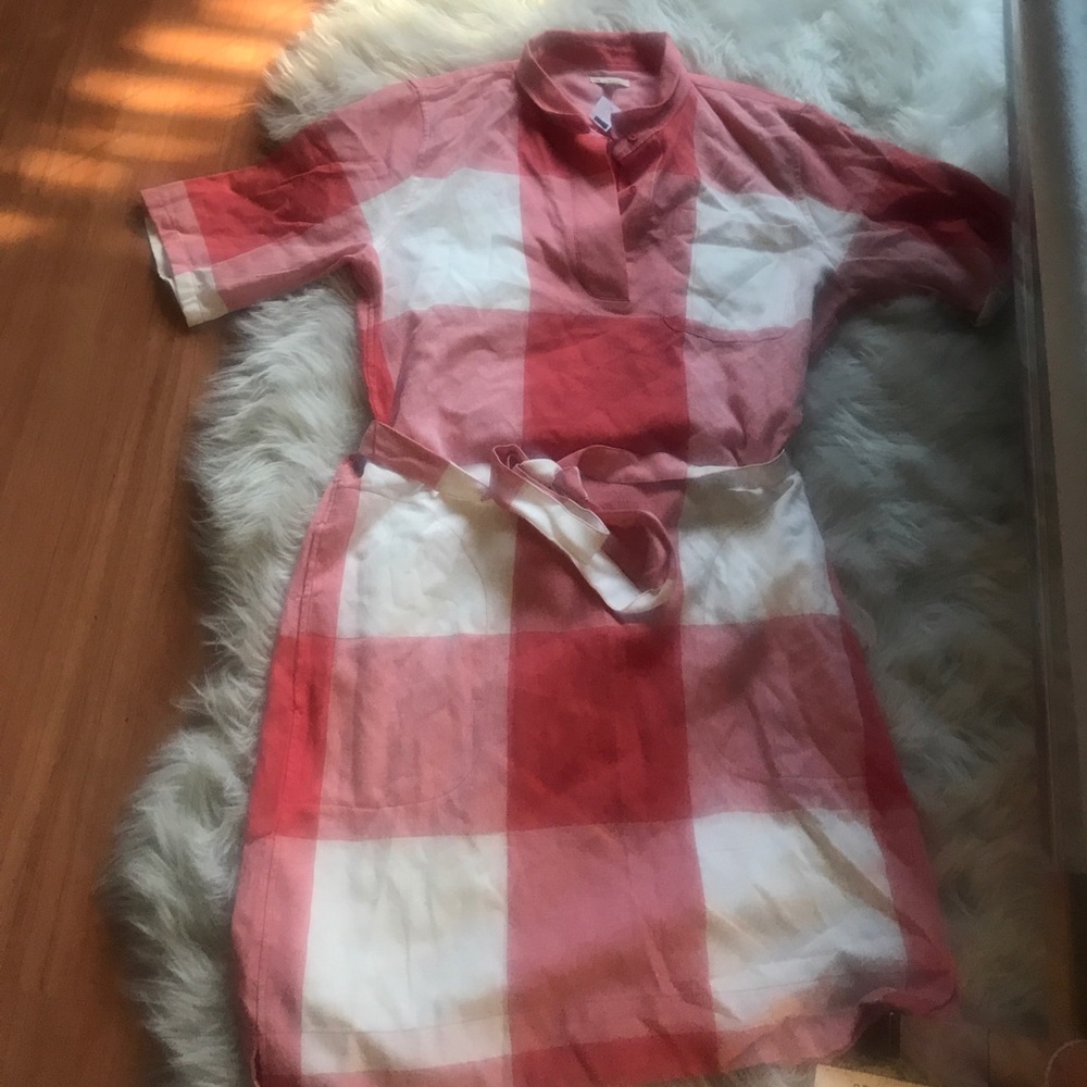 Plaid Red and White Women's Dress